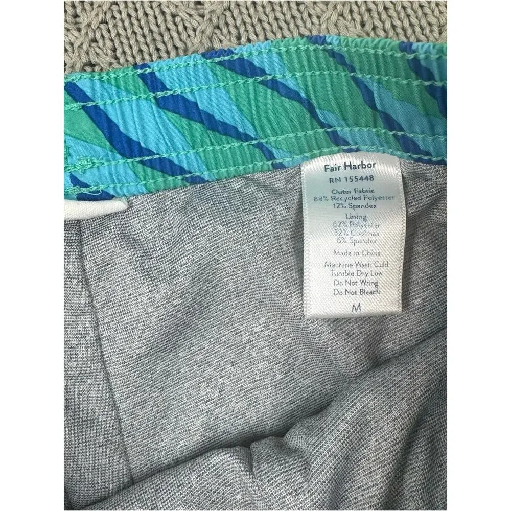 Fair Harbor Boys' Orange Floral, Blue Tie-Dye & Teal Wave Swim Trunks Set